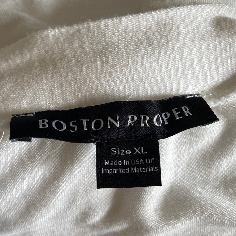 Boston Proper White Plunging V-neck Wrap Tie-Front Ballerinacore Blouse 3695 - Picture 6 of 9